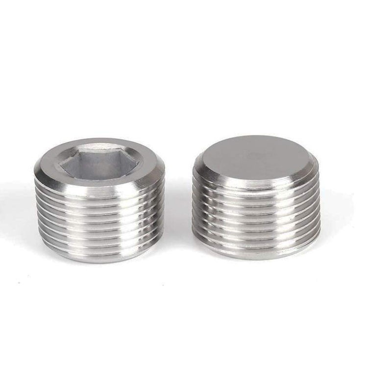 Yoebor Metalwork 304 Stainless Steel Pipe Fitting, Hex Countersunk Plug, 3/4" NPT Male (Pack of 5) - Image 3